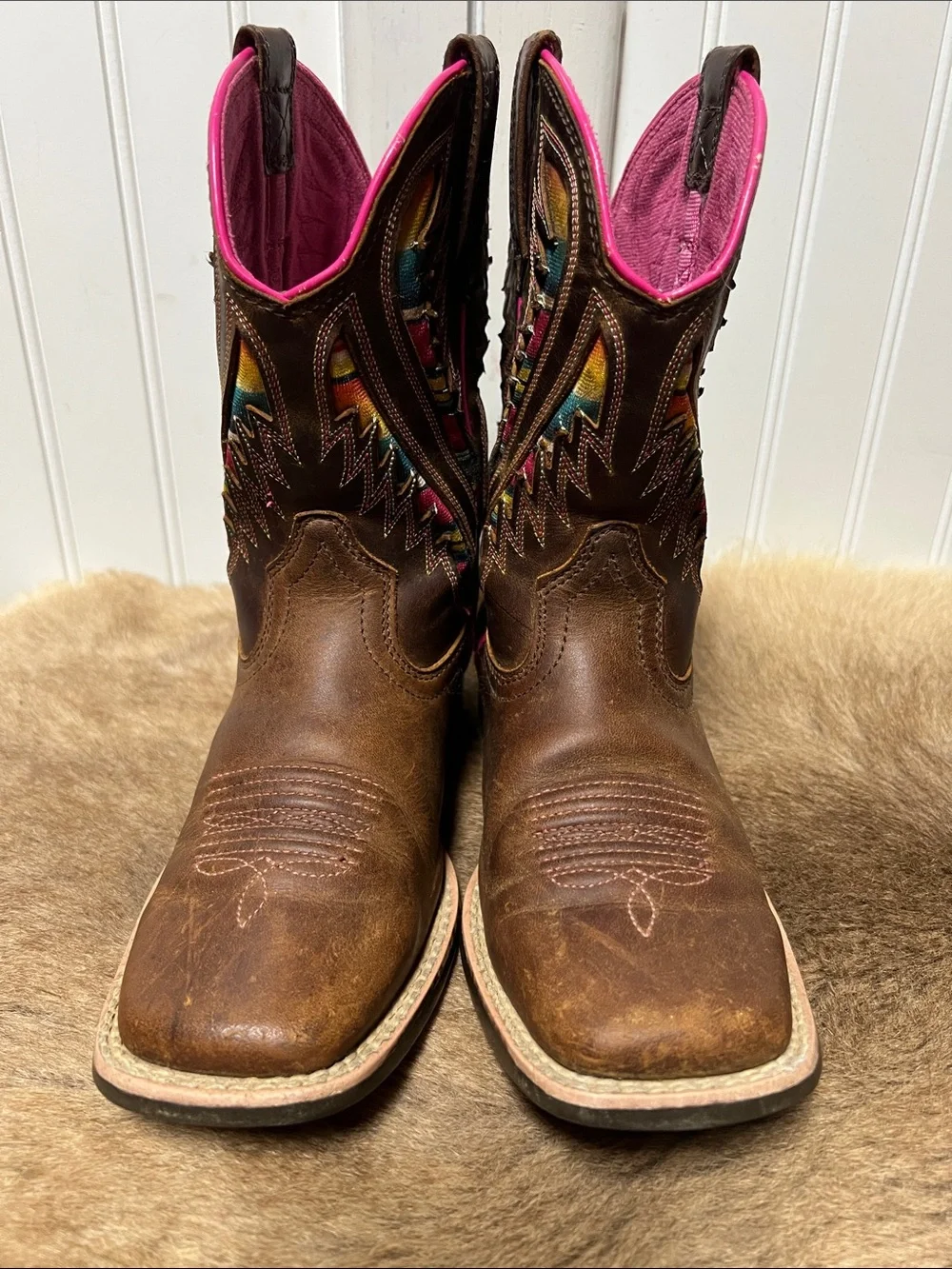 Ariat Venttek Quickdraw Serape Western Cowboy Boots 1.5 Leather